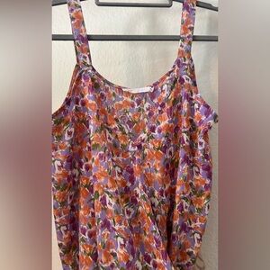 All In Favor Floral Tank Bodysuit‎ SZ M